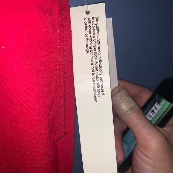 Love Fire, bright red skinny pants. Size 3 - Picture 4 of 7